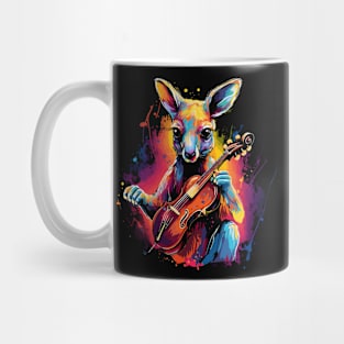 Kangaroo Playing Violin Mug